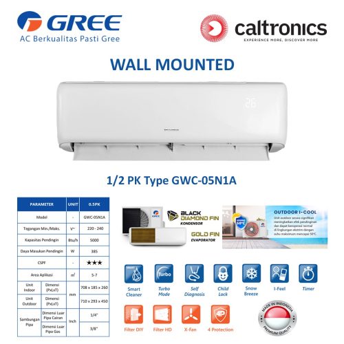 GREE GWC 05 N1A AC SPLIT 1/2 PK