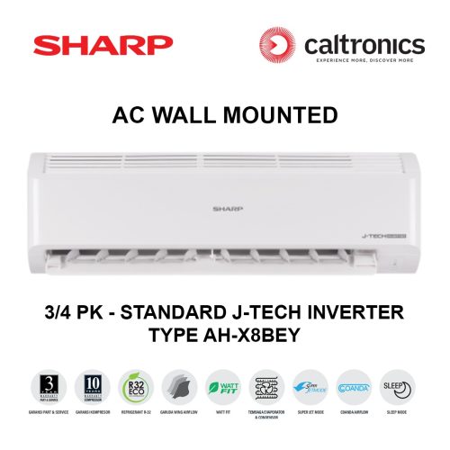 SHARP AH-X8BEY AC WALL MOUNTED 3/4 PK