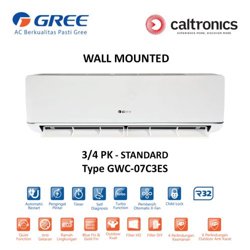 GREE GWC-07C3ES AC WALL MOUNTED 3/4 PK